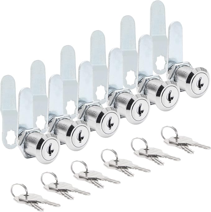 Uenhoy 6 Pack Cam Locks Keyed Alike, File Cabinet Locks by Uenhoy