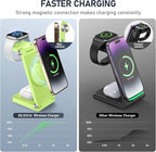Magnetic Wireless Charger Stand, 3 in 1 Foldable Wireless Charging Station - Image 3