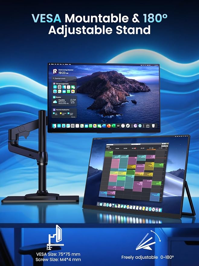 Newsoul Portable Monitor 4K, 120Hz Gaming Monitors 3840 * 2160 UHD, 100% DCI-P3 - Image 7