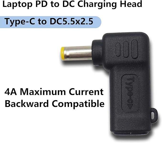 90W PD USB C to DC5525 Power Converter Type to DC 5525 Laptop Charging Adapter - Image 4