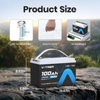 12.8V 100AH Group 31 Bluetooth LiFePO4 Lithium Battery - Image 3