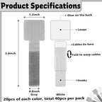 40 PCS Hook and Loop Cable Ties, Self-Adhesive Hook and Loop Cable Straps - Image 2