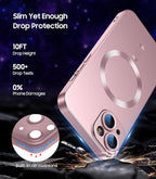 Magnetic for iPhone 14 Plus Case Slim Soft Silicone Bumper Shockproof Metallic - Image 4