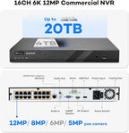ONWOTE 16 Channel NVR PoE Security Camera System Wired, 12MP 4K 16CH Commercial - Image 3