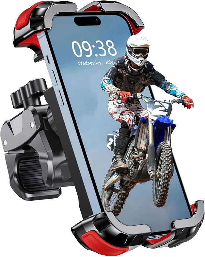 Motorcycle Phone Mount, Upgrade Bike Phone Mount, 360° Rotatable Phone Holder by ZewdovUSOfficial