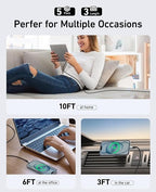 USB Type C Cable Fast Charging, 5 Pack Braided C Charger Cables Compatible - Image 7