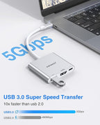 USB C to HDMI Adapter, 4K HDMI to USB-C Multiport Hub Adapter - Image 6