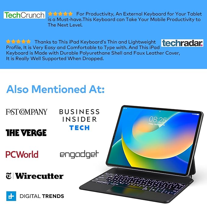 Keyboard Case for iPad Air 13 and iPad Pro 12.9 inch 6th / 5th / 4th / 3rd - Image 6