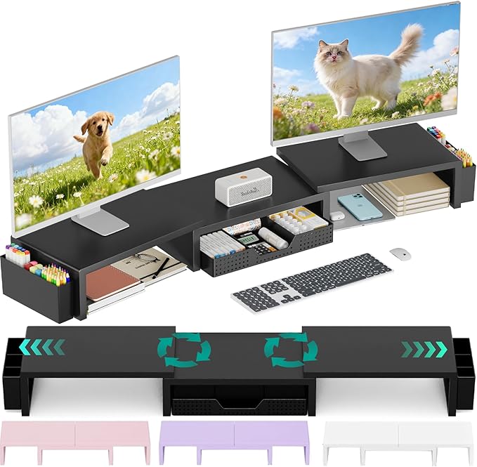 OPNICE Dual Monitor Stand Riser by OPNICE