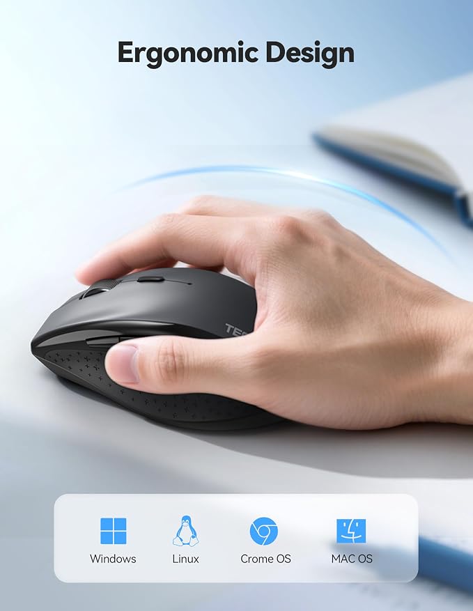 TECKNET Wireless Mouse Rechargeable, Mouse - Image 5