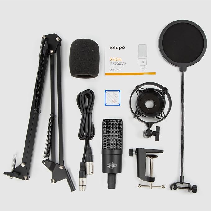 Condenser Microphone XLR Professional Studio Recording Microphone Kit - Image 7