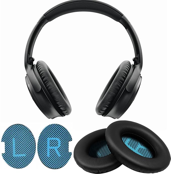 Ear Pads for Bose Quiet Comfort 35 Soft Protein Leather Replacement Earpads Ear - Image 5