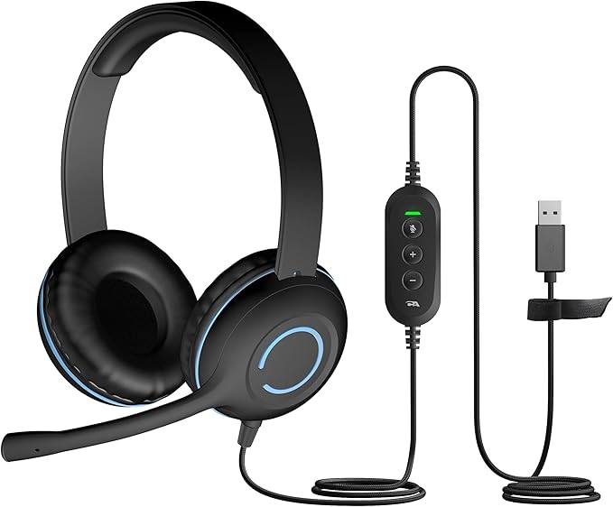 Cyber Acoustics USB Stereo Headset – Durable, and Clear Communication in by CyberAcoustics