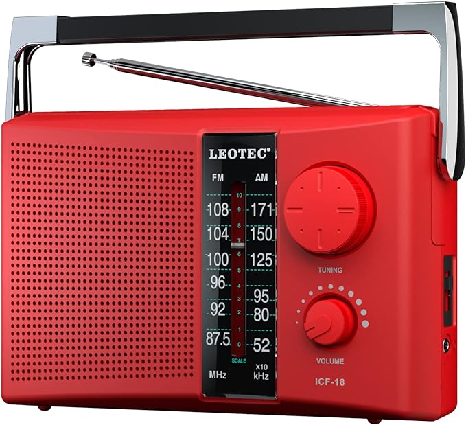 LEOTEC Portable AM FM Radio by LEOTEC
