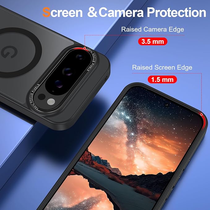 Magnetic for Google Pixel 10 Pro XL Case, Shockproof Slim Translucent Matte - Image 3