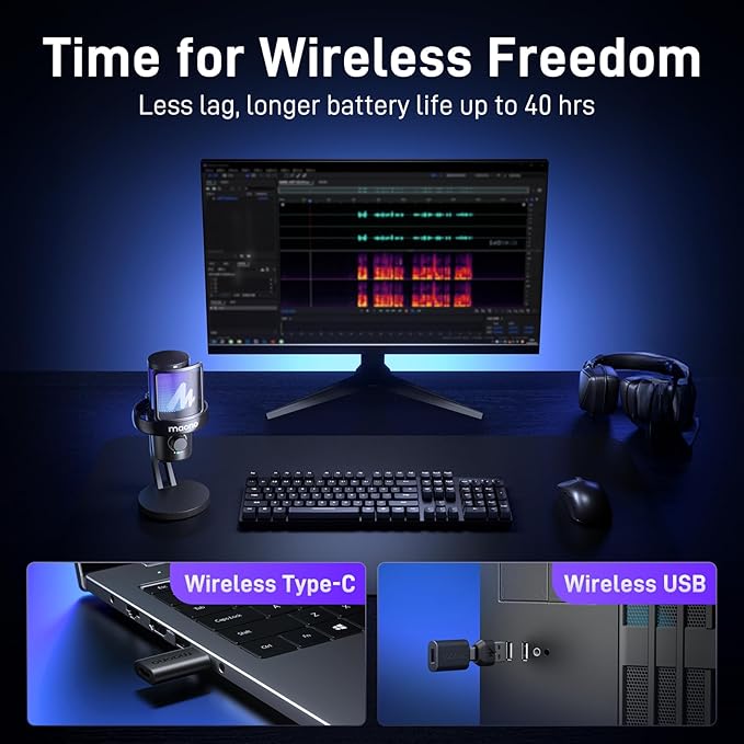 MAONO Wireless Microphone for PC, Gaming Streaming Condenser Mic - Image 2