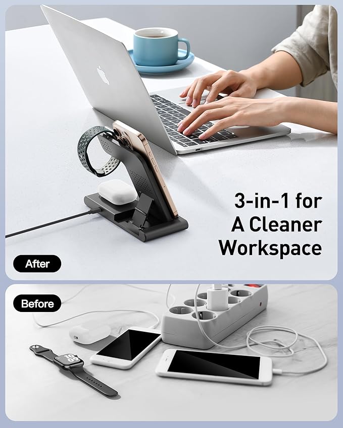2025 Wireless Charger for Apple and Android Charging Station, 3 in 1 Fast Max - Image 4