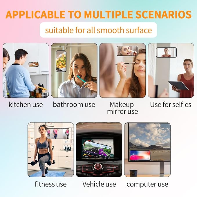 ZYCCER Double Sided Silicone Suction Phone Holder Mount, Compatible - Image 5
