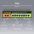 POE Switch, 10 Port Gigabit Switch, Easy Smart Cloud Managed Switch/Ethernet - Image 5