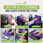 Screen Mom Screen Cleaner Purple Microfiber Cloths - Image 4