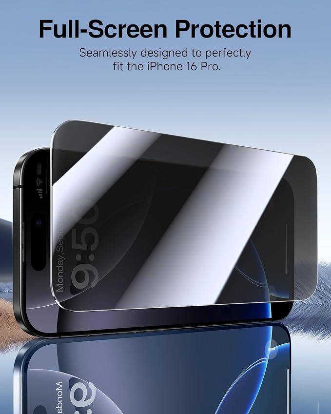 SMARTDEVIL 2 Pack for iPhone 16 Pro Max Privacy Screen Protector, Military - Image 7