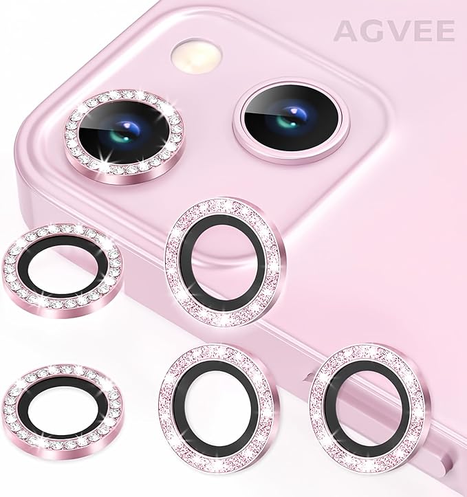 AGVEE 3+3 6 Pack for iPhone 13 6.1 inch / 13 Mini 5.4 inch Camera Lens Cover by AGVEE