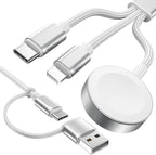 White-Upgraded 3 in 2 USB C Cable by ChargeBeyondPowerWithin
