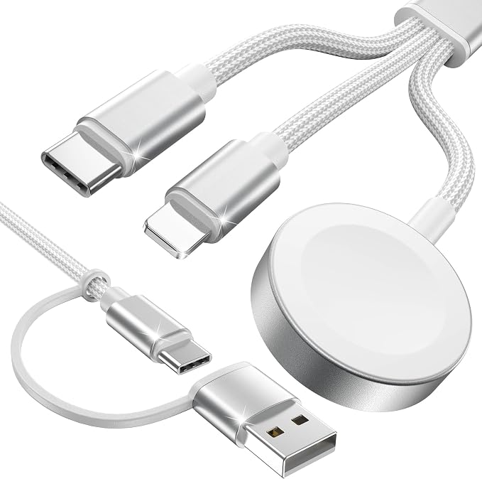 White-Upgraded 3 in 2 USB C Cable by ChargeBeyondPowerWithin
