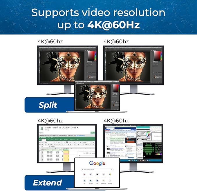 OREI SplitExtend 4K HDMI Splitter Extended Display - Image 8