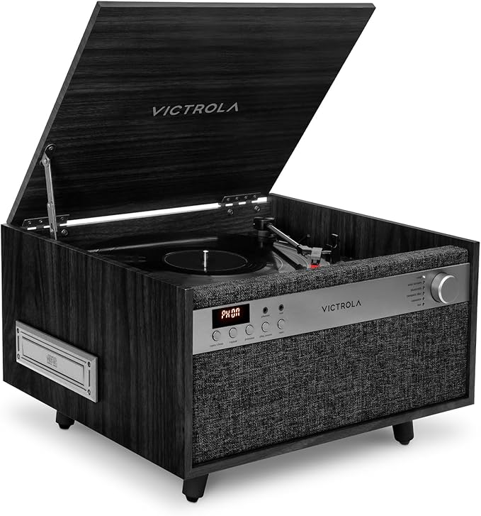 Victrola Century 6-in-1 Vinyl Record Player & Music Center – 3-Speed Turntable by Victrola