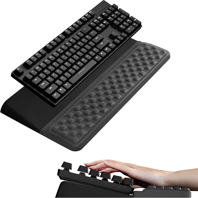 Ospelelf Keyboard Stand with Wrist Rest Comfortable Ergonomic Riser Holder Pad by OspelelfOfficeSupplies