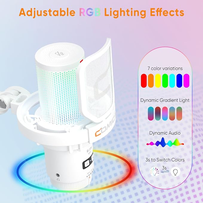 COMICA EJoy Uni USB Microphone for PC Gaming, - Image 4