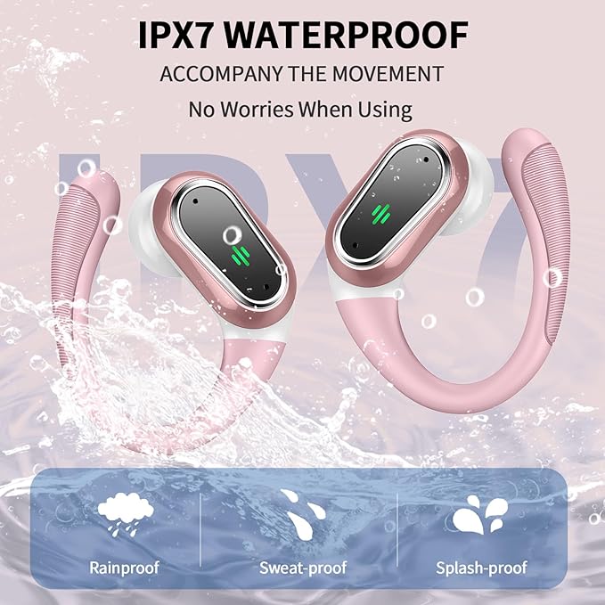 Wireless Earbuds, 2025 Bluetooth 5.4 Headphones Sport, 50H Stereo Wireless - Image 7