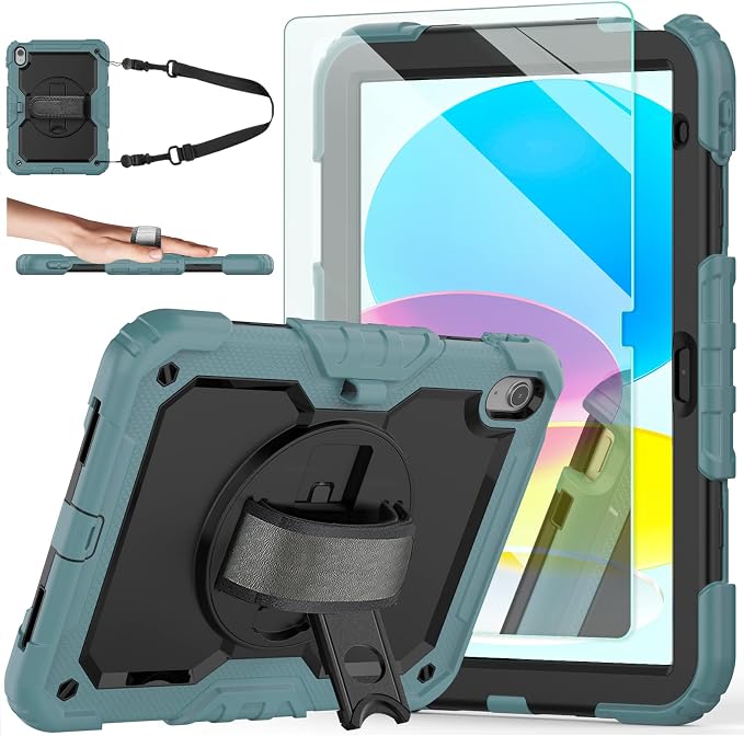 Ambison Case for iPad A16 11th/10th Generation 11"/10.9'' 2025/2022, Heavy Duty by Ambison