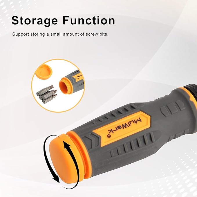 MULWARK Screwdriver Bit Set & Socket Kit, 77-Pieces Ratcheting Screwdriver Set - Image 7