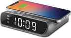 iHome Wireless Charger with Alarm Clock, Compact Digital Alarm Clock by iHome