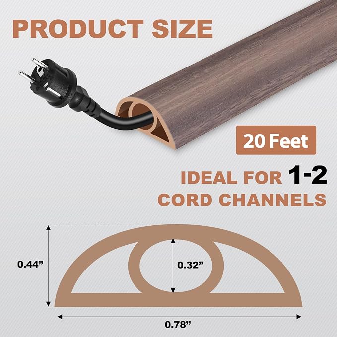 Floor Cord Cover for Wires on Floor Self Adhesive Cord Hider Floor Cable - Image 6