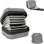 JJC Hard Shell Camera Lens Filter Case Up to 67mm, Water Resistant & Dustproof by JJC