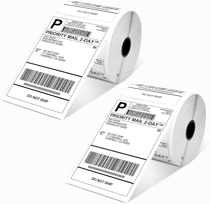 4x6 Thermal Shipping Label, Shipping Address Labels by OmezizyLabelPrinter