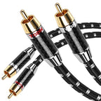 TODN RCA Cables Audiophile Male to Male Stereo Shielded HiFi OFC Car Audio RCA by TODNAudio