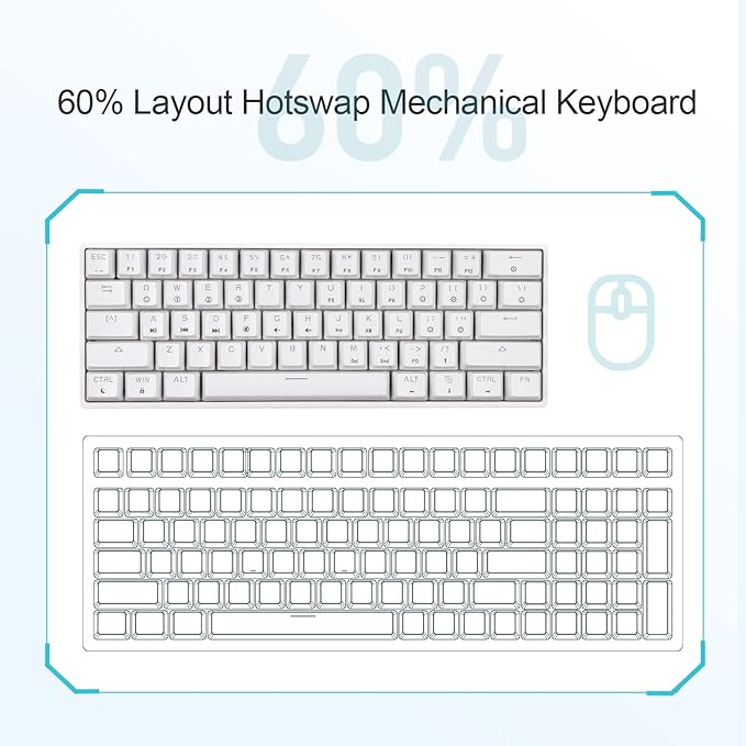 EPOMAKER SKYLOONG GK61 SK61 61 Keys Hot Swappable 60% Mechanical Keyboard - Image 2