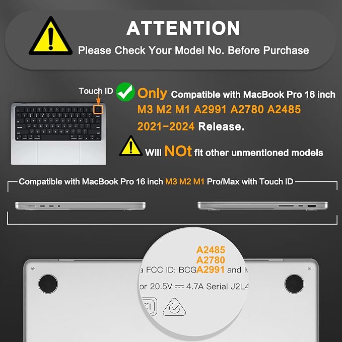 MOSISO Compatible with MacBook Pro 16 inch Case 2025 2024 2023 2022 2021 M4 M3 - Image 2