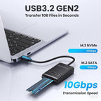 M.2 NVMe&SATA Reader, M.2 SSD to USB C Reader Adapter - Image 5