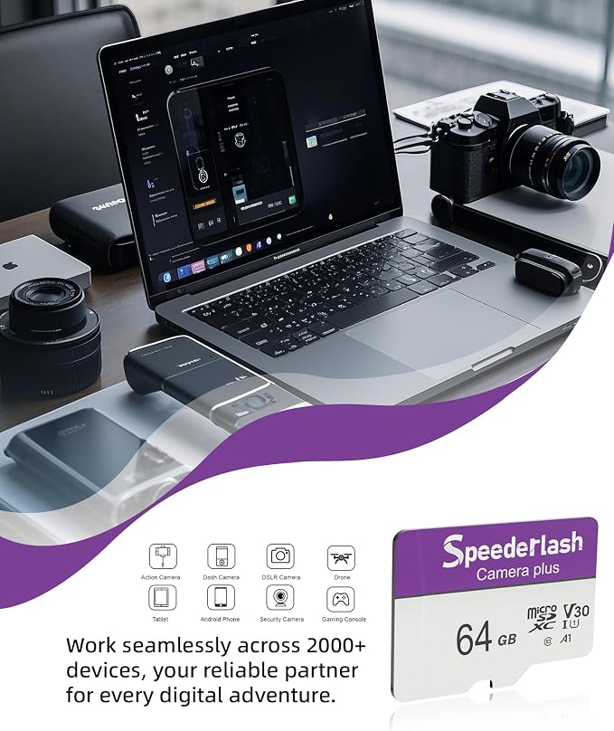 Micro SDXC Memory Card 64GB 2 Pack, Speederlash Camera Plus TF Card - Image 3