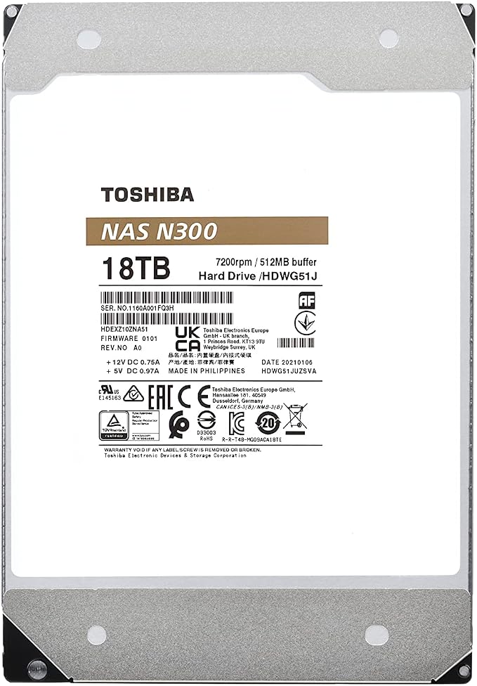 Toshiba N300 18TB NAS 3.5-Inch Internal Hard Drive - Image 5