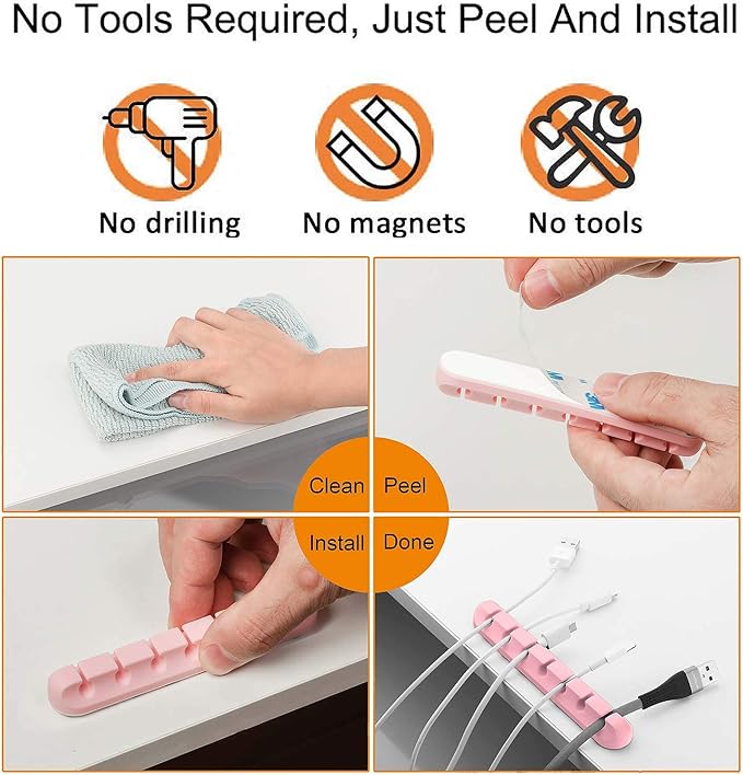 Pink Desk Cable Organizer - Image 5