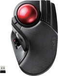ELECOM HUGE Trackball, 2.4GHz Wireless USB, Index Finger Control, Customizable by ELECOM