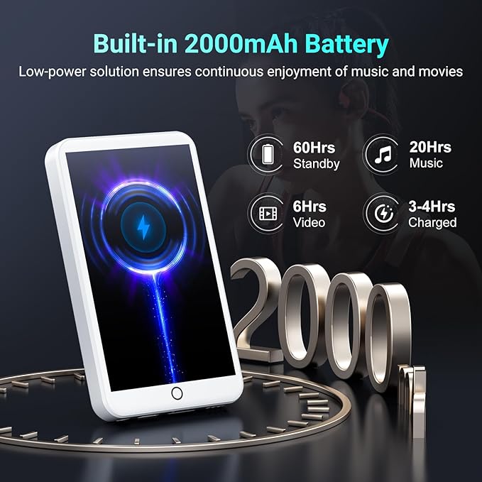 96GB MP3 Players with Bluetooth WiFi, Android 13 MP3 MP4 Players with 4" - Image 7