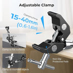 SMALLRIG 7 Inch Magic Arm with Crab-Shaped Clamp, Arm with 1/4"-20 Screw and - Image 6
