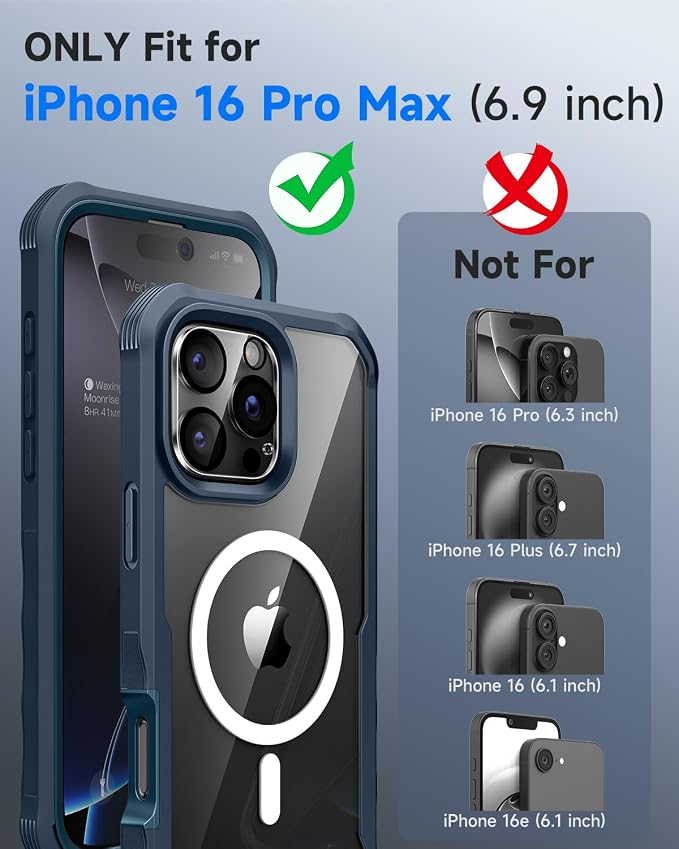 seacosmo for iPhone 16 Pro Max Case, Full Body Bumper - Image 6
